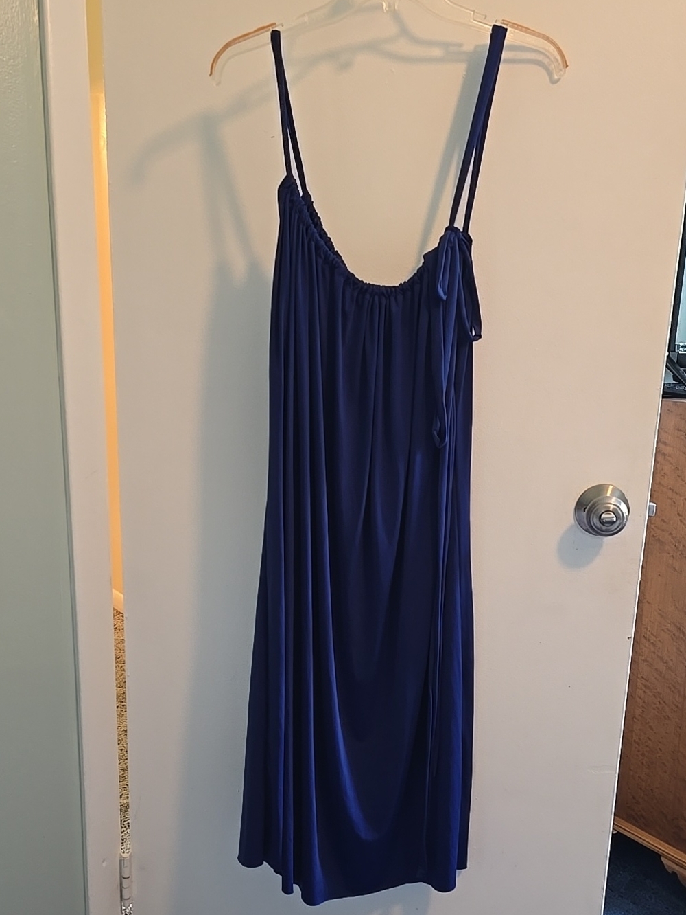 Satin Slip Dress in Deep Royal Blue